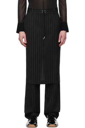 Jean Paul Gaultier Pantalon de complet noir à laçage