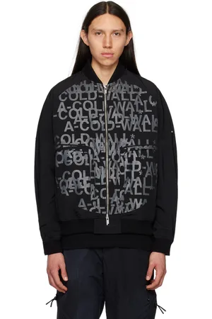 A-cold-wall* Blouson aviateur noir à motif à logos imprimé