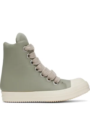 Rick Owens Baskets vertes à laçage surdimensionné - Hollywood