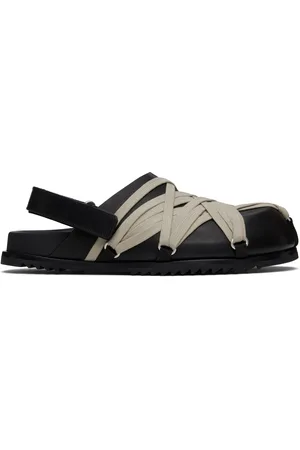 Rick Owens Mules Granola noires à laçage double tour - Hollywood