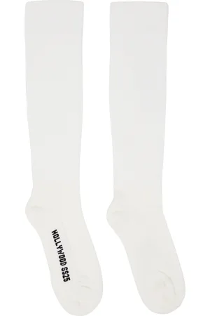 Rick Owens Chaussettes hauteur genou blanc cassé - Hollywood