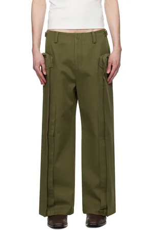 Fax Copy Express Pantalon cargo kaki à poches prolongées