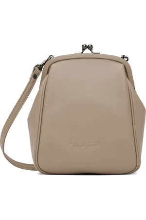 YOHJI YAMAMOTO Sac à bandoulière taupe à fermoir bisou - discord