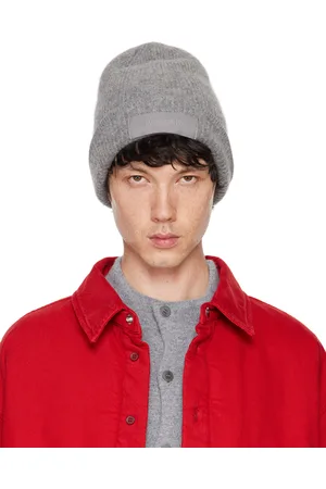 Jacquemus Bonnet gris à écusson en gros-grain - La casa