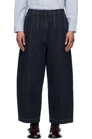 CORDERA Jean bleu à coutures extérieures incurvées