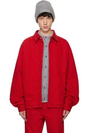 Jacquemus Blouson-chemise Boulanger rouge - La casa