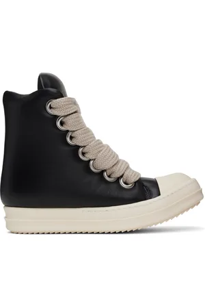 Rick Owens Baskets noires à laçage surdimensionné - Hollywood