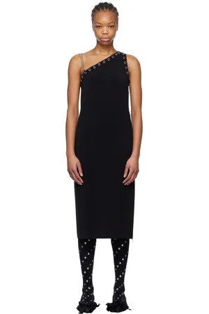 We11 Done Robe midi asymétrique noire