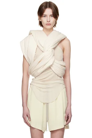 Rick Owens Haut blanc cassé à ornement torsadé - Hollywood