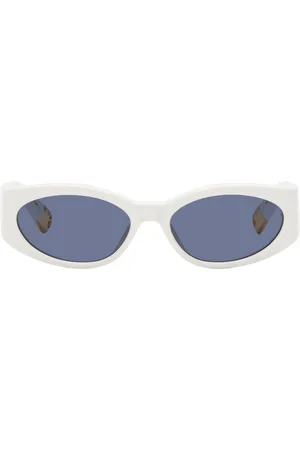 Jacquemus Lunettes de soleil Ovalo blanches