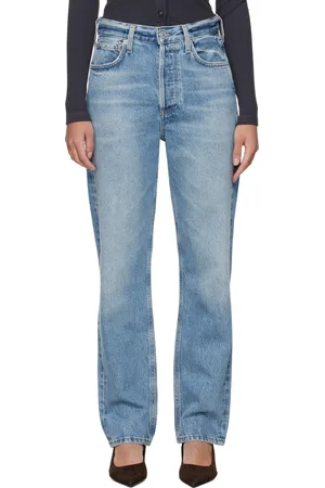 Citizens of Humanity Jean droit Blaine bleu à taille haute - HUMANITY