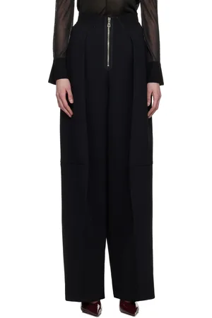 Jean Paul Gaultier Pantalon noir en crêpe