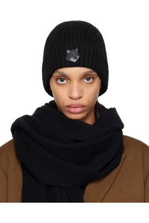 Maison Kitsuné Bonnet noir à logo de renard