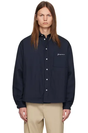 Jacquemus Blouson-chemise Boulanger bleu marine - La casa