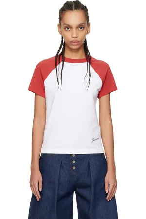 Jacquemus Micro t-shirt de baseball rouge
