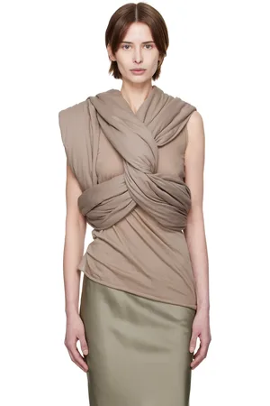 Rick Owens Haut taupe à ornements torsadés - Hollywood
