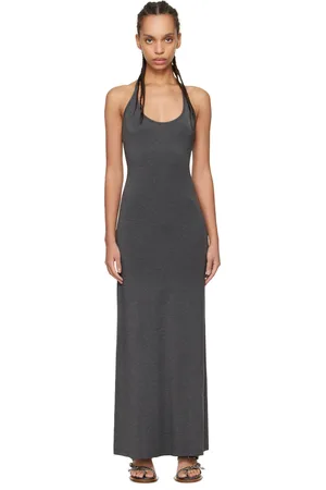 Fax Copy Express Robe longue ajustée grise