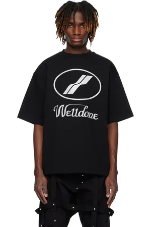 We11 Done T-shirt noir à logos