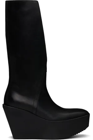 Rick Owens Bottes hautes Sliver Kowboys noires à col fendu et à plateforme - Hollywood