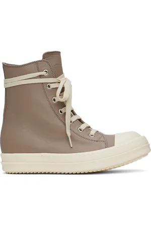 Rick Owens Baskets taupe en cuir - Hollywood