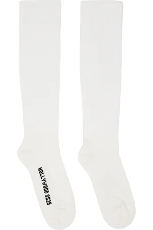 Rick Owens Chaussettes hauteur mi-mollet blanc cassé - Hollywood