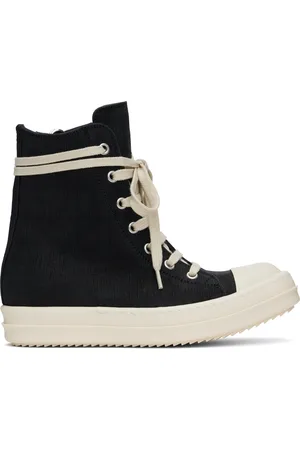 Rick Owens Baskets noires en cuir de taureau - Hollywood