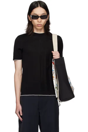 Jacquemus T-shirt noir en tricot simple