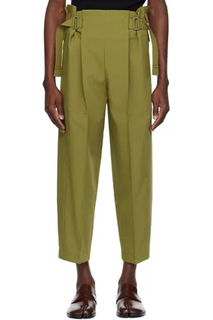 Issey Miyake Pantalon kaki à plis
