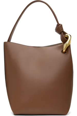 J.W.Anderson Cabas de style seau brun à logo et à maillon gourmette