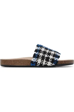 J.W.Anderson Sandales bleu marine et blanc à carreaux