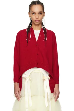 Simone Rocha Cardigan rouge à dos ouvert
