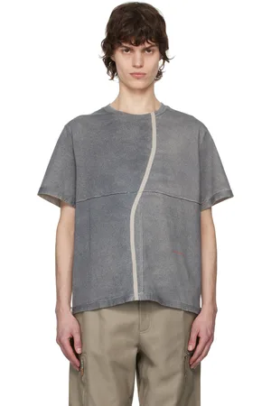 ECKHAUS LATTA T-shirt gris à coutures visibles