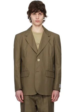 RANRA Veston façon complet Writer kaki en gabardine
