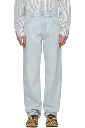 Bottega Veneta Jean droit bleu à effet décoloré