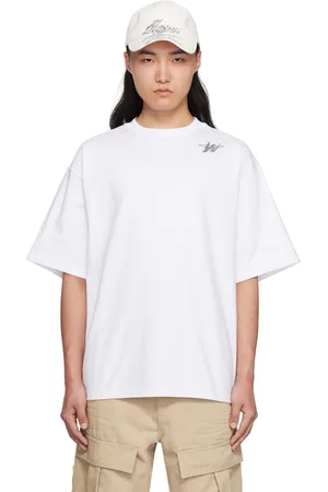 We11 Done T-shirt blanc à logod WD