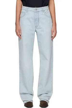 Bottega Veneta Jean boyfriend bleu à effet délavé