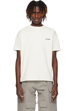 We11 Done T-shirt blanc cassé à logo