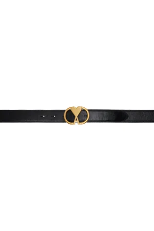 Ami Ceinture noire en cuir à logo Ami de cœur
