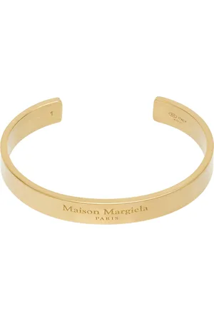 Maison Margiela Bracelet manchette doré à logo