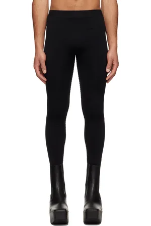 Rick Owens Legging de sport noir en tricot - Hollywood