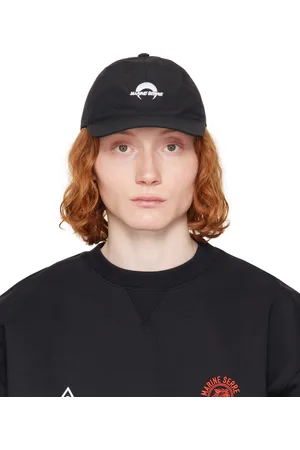Marine Serre Casquette de baseball noire en nylon recyclé