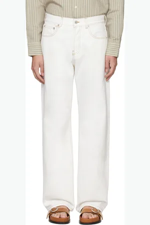 Jacquemus Jean droit de-Nîmes blanc cassé - Les classiques