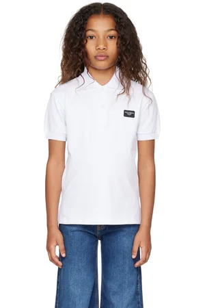 Dolce & Gabbana Enfant | Polo blanc en piqué à étiquette à logo