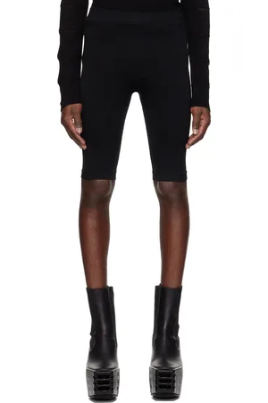 Rick Owens Short de sport noir à panneaux en tricot - Hollywood