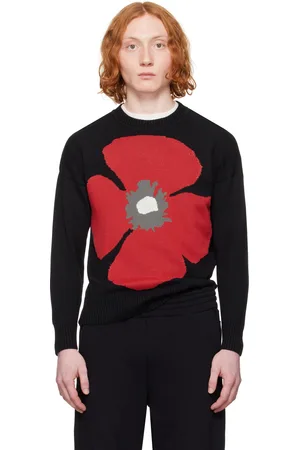 OUATE Pull noir et rouge à image