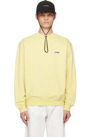 Jacquemus Pull molletonné jaune à écusson en gros-grain - La casa