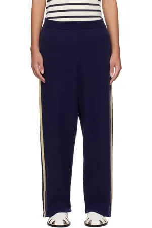 CORDERA Pantalon bleu en laine mérinos