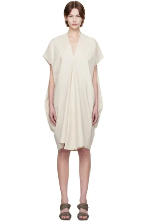 Rick Owens Robe courte à manches courtes TommyKite blanc cassé - Hollywood