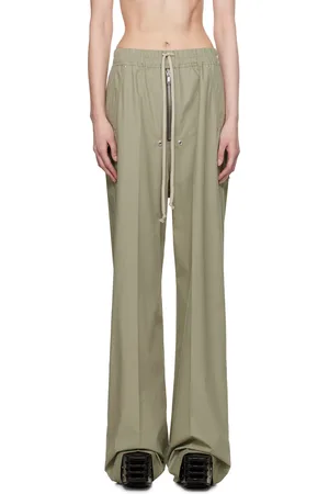 Rick Owens Pantalon de détente ample vert à glissière Bela - Hollywood