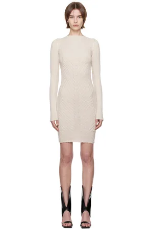 Rick Owens Robe courte blanc cassé - Hollywood